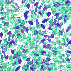 Watercolor seamless floral pattern. Flowers texture.