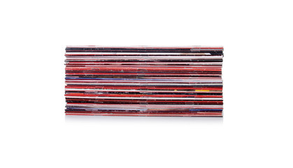 Stack of magazine isolated on the white background