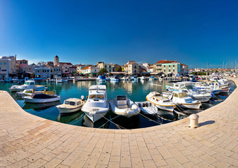Fototapeta na wymiar Town of Vodice waterfront panorama