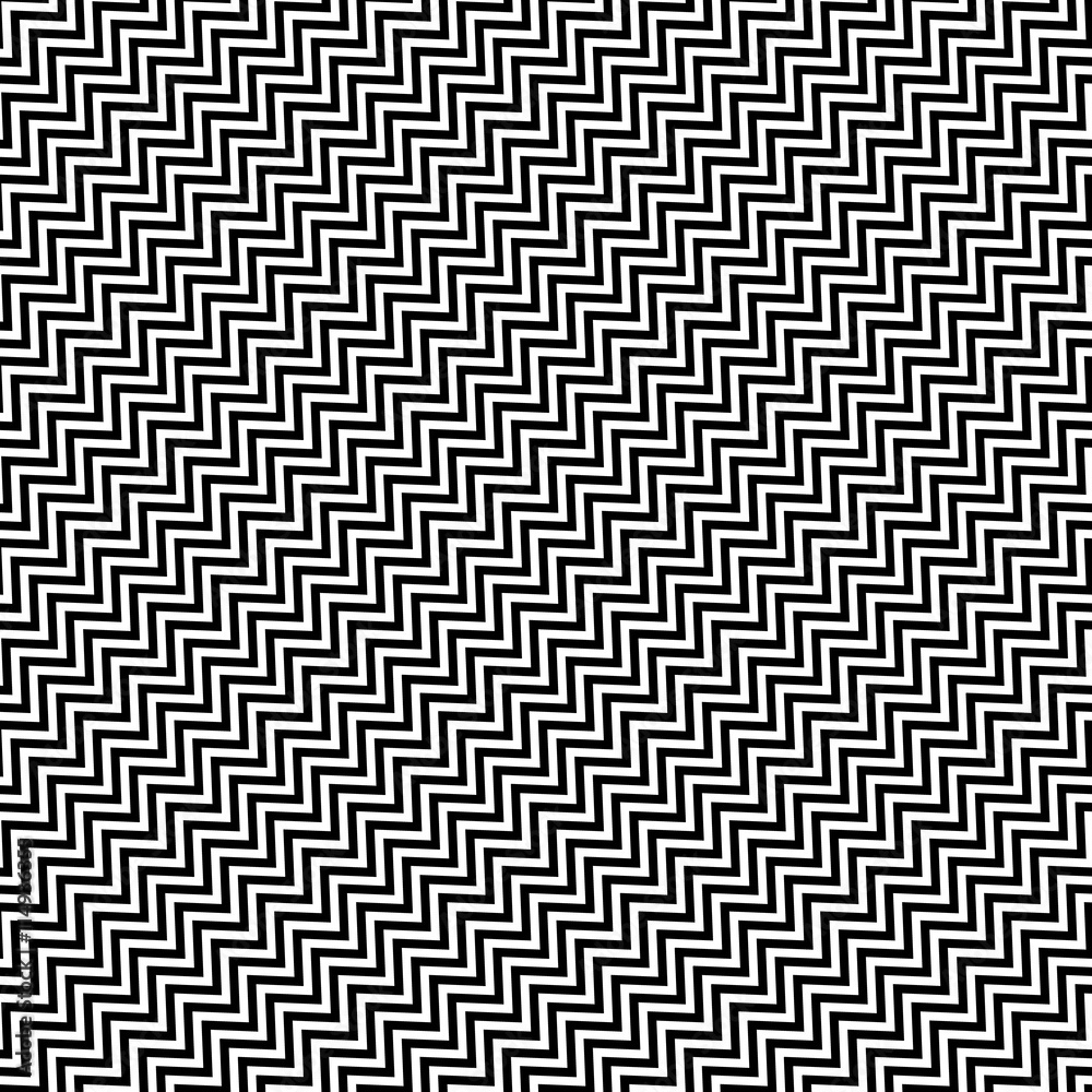 Poster Wavy diagonal parallel lines. seamless, repeatable monochrome pa