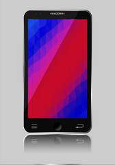 Mobile phone with polygonal background