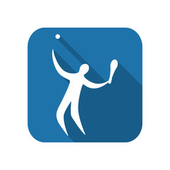 Champion athlete playing tennis