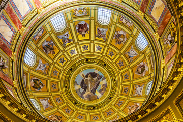 Obraz premium God Christ Dome Saint Stephens Cathedral Budapest Hungary