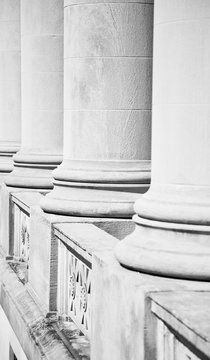 Architectural Columns on a Federal Courthouse