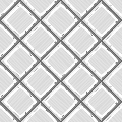 Cartoon hand drown white old diagonal seamless tiles texture. Vector illustration