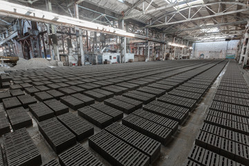 Stack of gray bricks