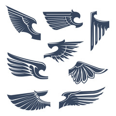 Heraldic wings for coat of arms design