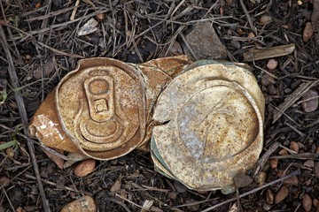 Crumpled beer can