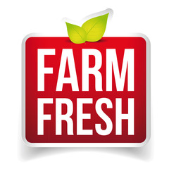 Fresh Farm label vector