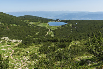 Fototapeta na wymiar Amazing Panorama around Bezbog lake, Pirin Mountain, Bulgaria