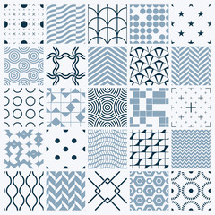 Vector graphic vintage textures created with squares, rhombuses