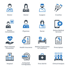 Medical Services Icons Set 4 - Blue Series