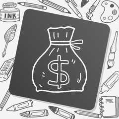 doodle money bag