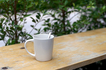 white coffee cup