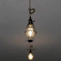 Fototapeta na wymiar hanging lamp with light bulbs