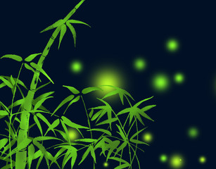 竹と蛍の光