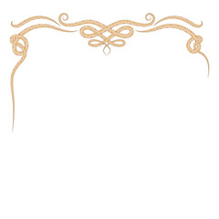 Vector of rope frame set on pattern retro background.
