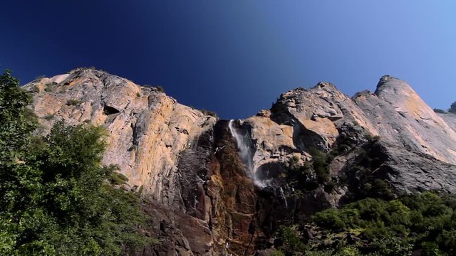 Waterfall in Yosemite Nationalpark, United States - Graded and stabilized version. Watch also for the native material, straight out of the camera.