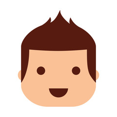 face little boy  isolated icon design