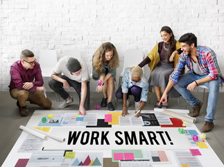 Work Smart Effectively Creative Thinking Concept