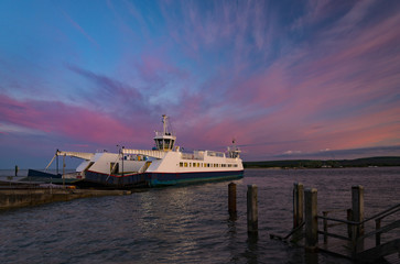 Sunset over Boats in Poole Harbour