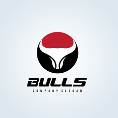 Bull and cow logo,sport logo template.