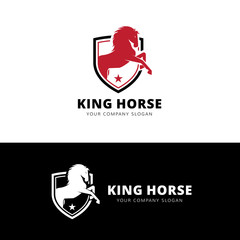 King Horse Logo,animal logo brandidentity