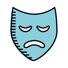theater mask isolated icon design