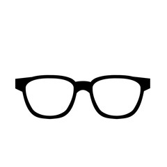 black and white hipster man eyeglasses over isolated background, hipster fashion concept, vector illustration 