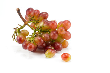Red grapes isolated