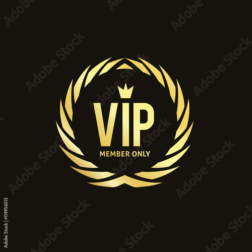 "Vip logo template." Stock image and royalty-free vector files on