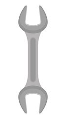 Gray construction tool front view over isolated background, vector illustration 