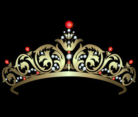 Gold diadem with rubies © Tatiana Prihnenko