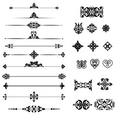 Set of decorative elements