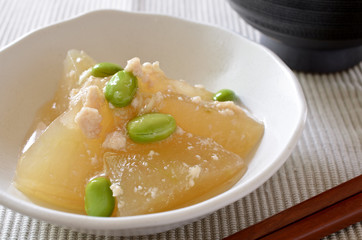 冬瓜の鶏そぼろあんかけ