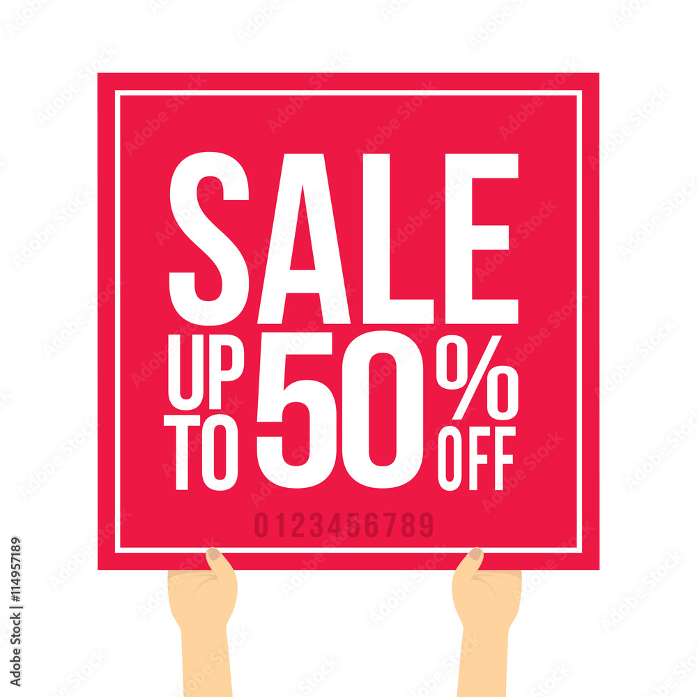 Wall mural sale up to 50% off. Vector illustration