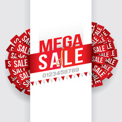 Mega Sale. Vector Illustration