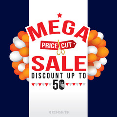 Mega Sale. Vector Illustration