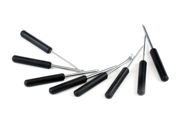 close up on screw driver with different heads