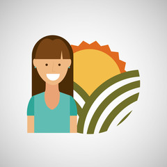 human figure with healthy food isolated icon design