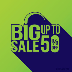 Big sale up to 50% off. Vector illustration