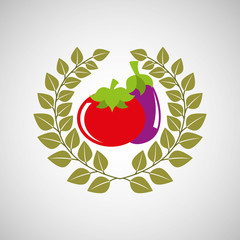 healthy food organic product isolated icon design