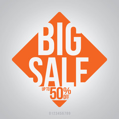 Big sale up to 50% off. Vector illustration