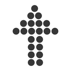Arrow up with dots design, vector illustration graphic.