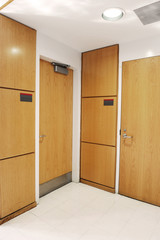 closed door in the office building