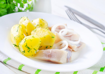 potato and herring