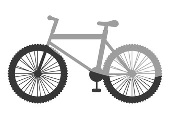Fototapeta premium Mountain bike isolated icon on white background, vector illustration.