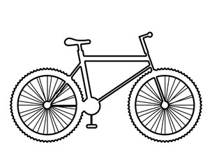 Mountain bike isolated icon on white background, vector illustration.