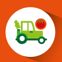 farm tractor isolated icon design