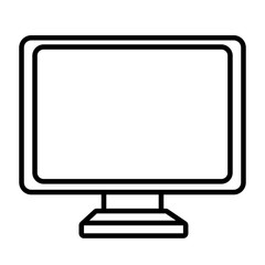 TV or computer screen device isolated icon, vector illustration.